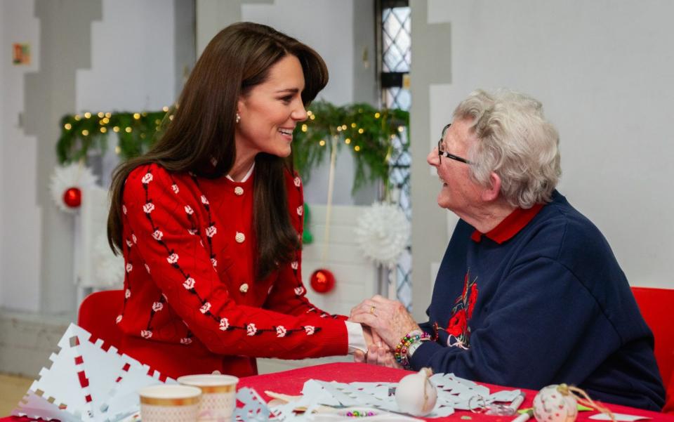 The Princess with volunteer school helper Brenda Ford