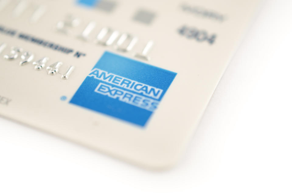 Haarlem, the Netherlands - December 23, 2011: American Express credit card. Amex credit card belongs to the financial services company American Express Company located in New York. Amex credit card is the major product of the company and also the most widely used credit card in the US.