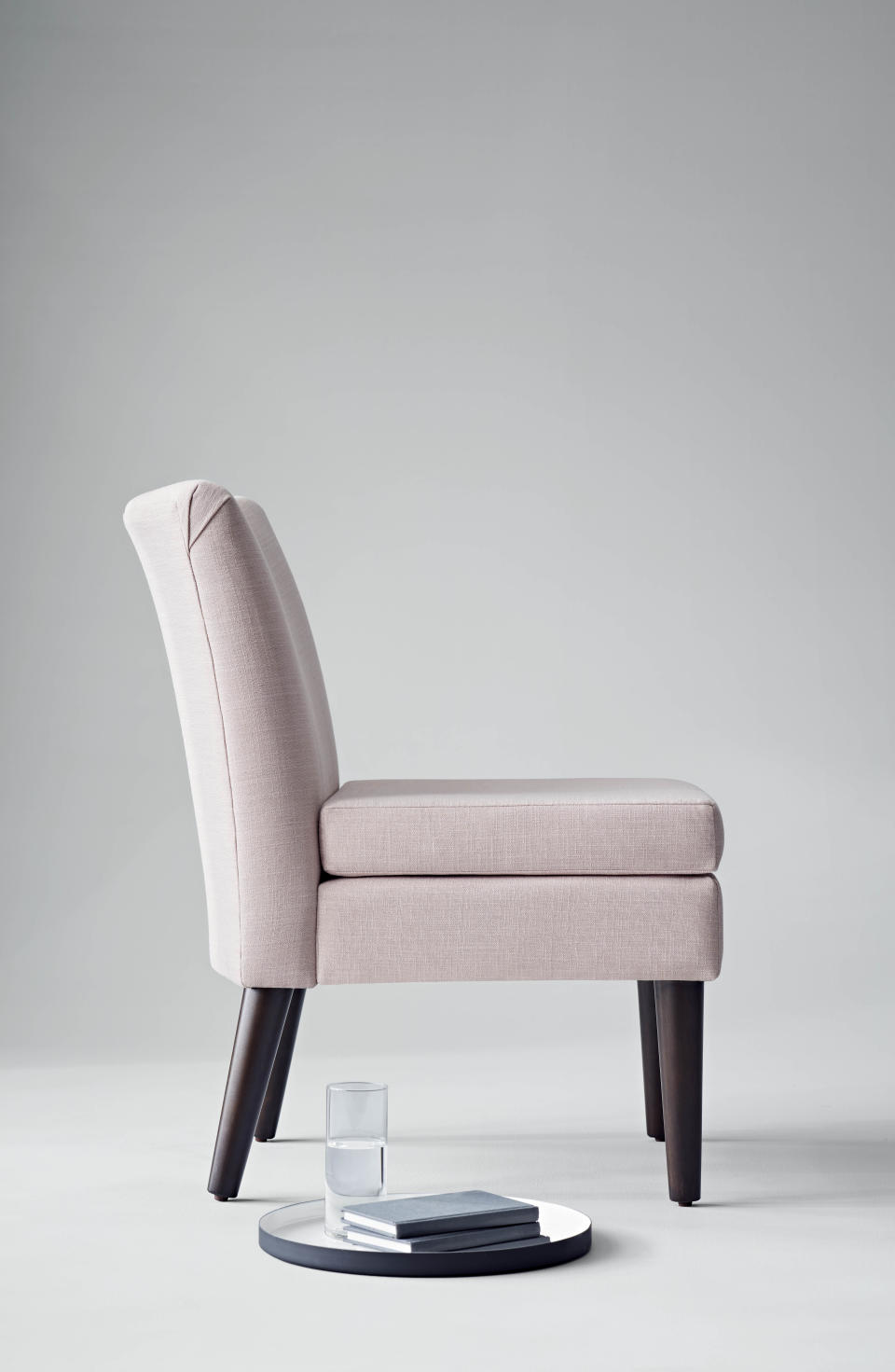 Pastel pink accent chair