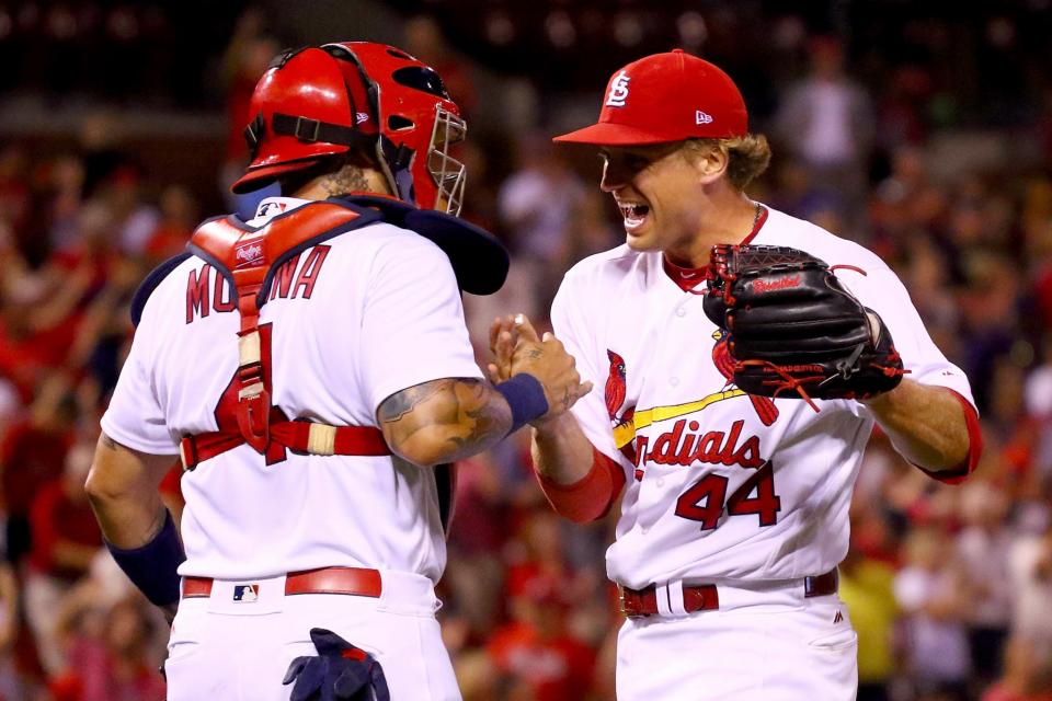 St. Louis finally has an answer in the ninth, Trevor Rosenthal. 