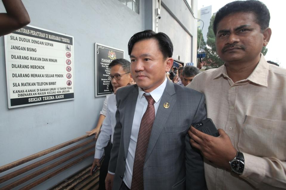 Perak state executive councillor Paul Yong was charged yesterday with raping his 23-year-old former maid on July 7 at a house in Meru, Ipoh and has pled not guilty. — Picture by Farhan Najib