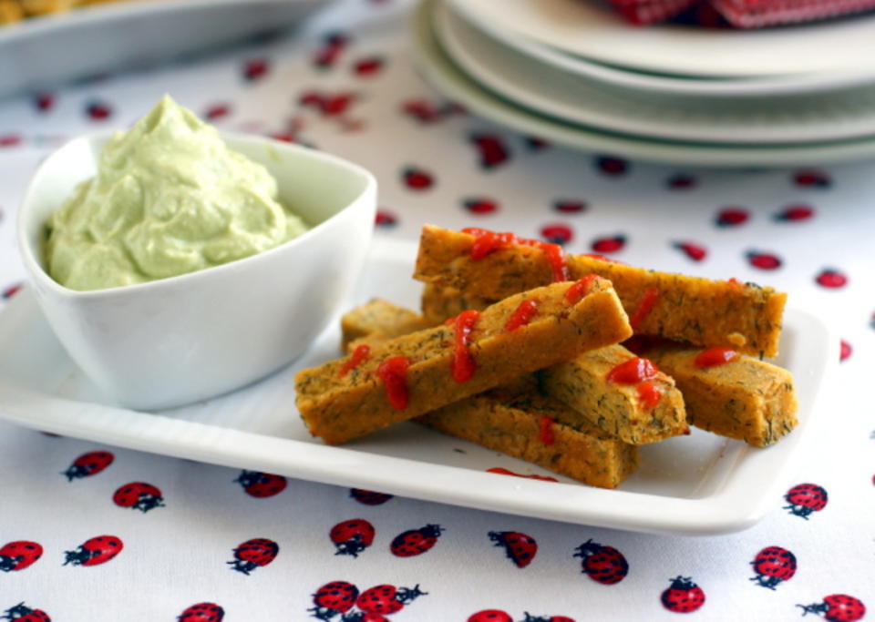 <p>Ricki Heller</p><p>These herbed "fries" are a fabulous grain-free, sugar-free and nut-free side dish with a yummy dipping sauce!</p><p><strong>Get the recipe: <a href="http://www.rickiheller.com/2014/06/herbed-chickpea-oven-fries-with-avocado-garlic-aioli/" rel="nofollow noopener" target="_blank" data-ylk="slk:Chickpea Fries with Avocado Garlic Aioli;elm:context_link;itc:0;sec:content-canvas" class="link ">Chickpea Fries with Avocado Garlic Aioli</a></strong></p>