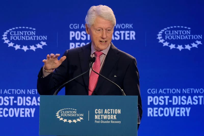 FILE PHOTO: Former U.S. President Bill Clinton attends a meeting of the Clinton Global Initiative (CGI) Action Network in San Juan