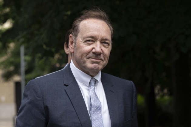 Kevin Spacey arrives at the Royal Court in London - Credit: Rasid Necati Aslim/Anadolu Agency via Getty Images