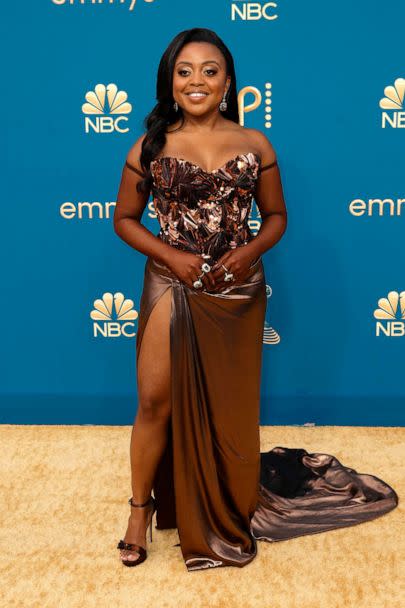 PHOTO: Quinta Brunson attends the 74th Primetime Emmys at Microsoft Theater on Sept. 12, 2022, in Los Angeles. (Frazer Harrison/Getty Images)