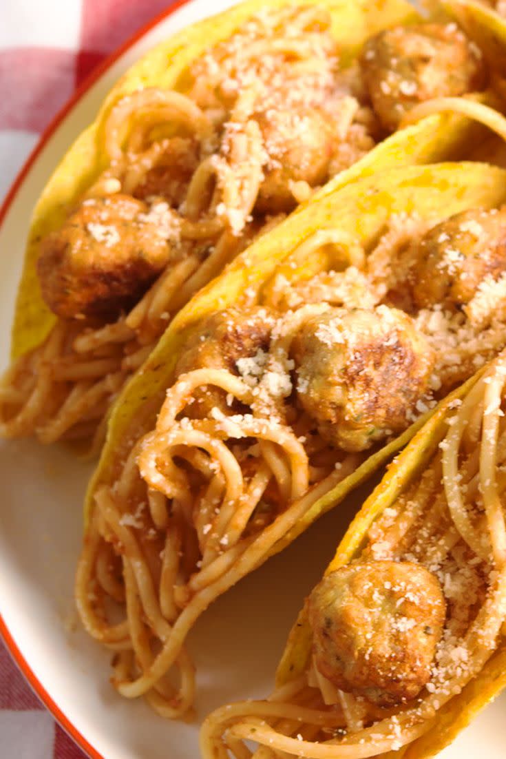 Spaghetti & Meatball Tacos