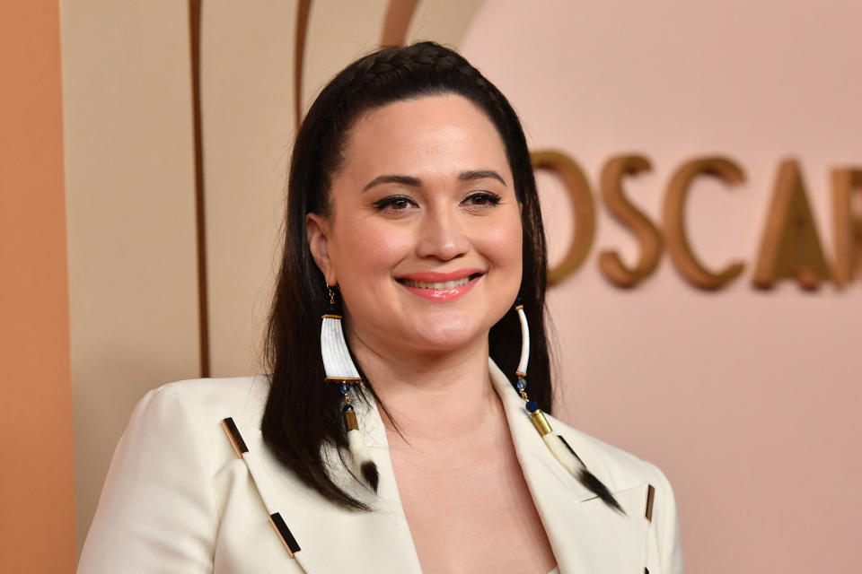 US actress Lily Gladstone attends the Oscar Nominees Luncheon at the Beverly Hilton in Beverly Hills, California, on February 12, 2024. 