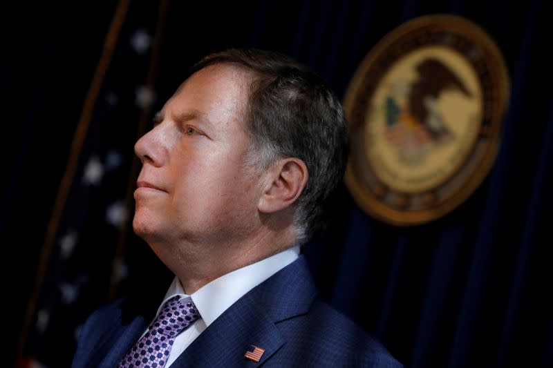 FILE PHOTO: U.S. Attorney for the Southern District Geoffrey S. Berman at a news conference in New York