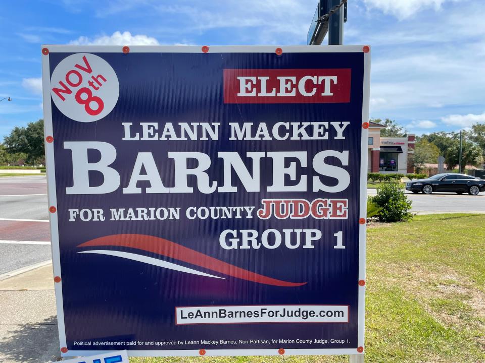 LeeAnn Mackey-Barnes' campaign sign