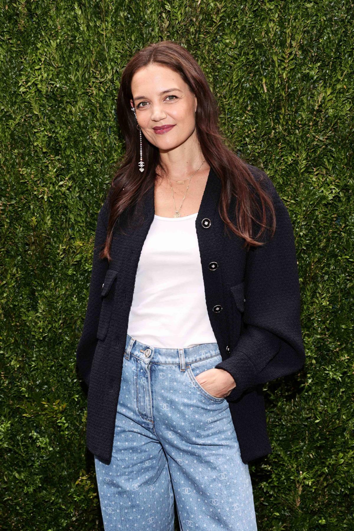 Spotted: Katie Holmes in another Canadian Tuxedo!