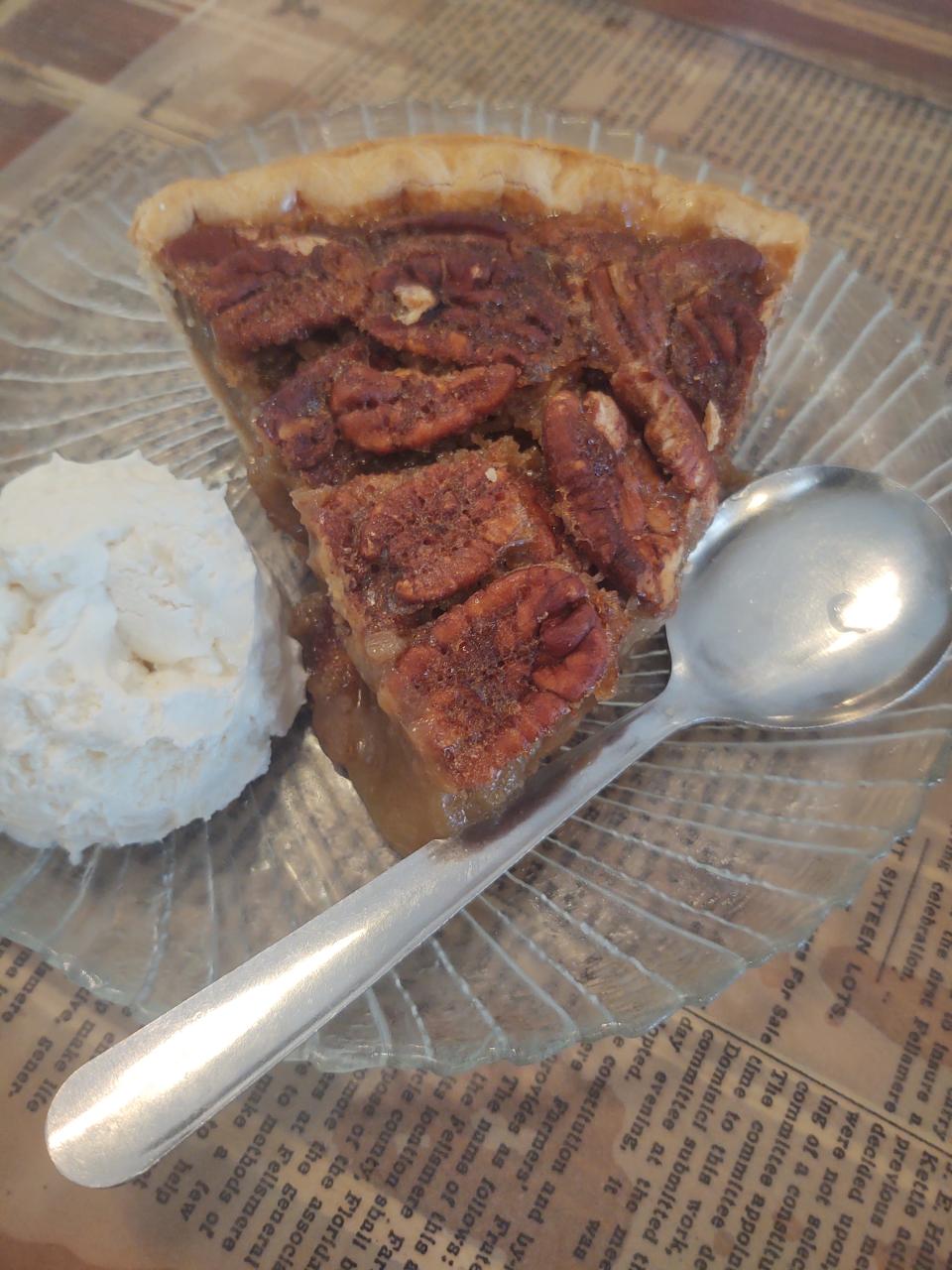 At Marsh Landing Restaurant in Fellsmere, the caramel bourbon pecan pie is a Southern favorite.
