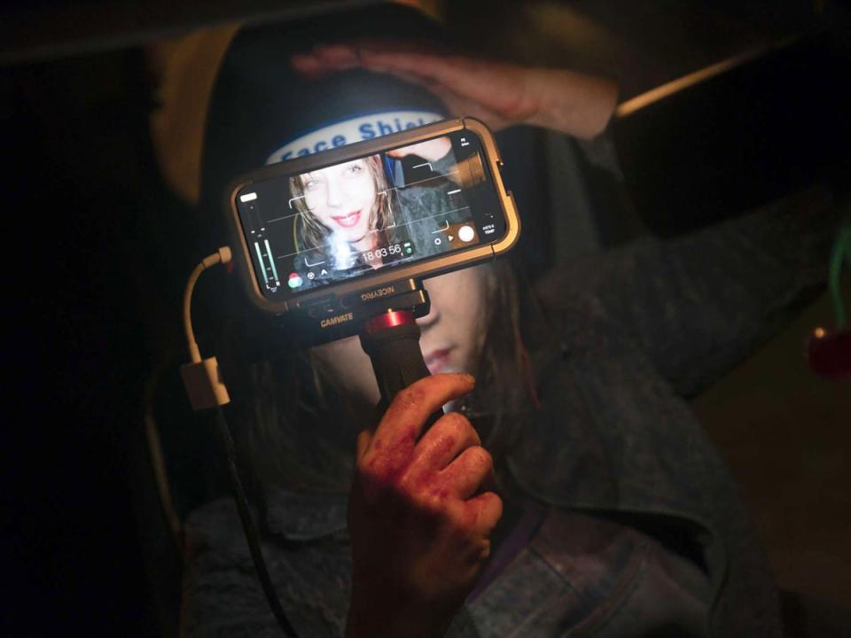 Annie Hardy en la nueva película Dashcam (Momentum Pictures)