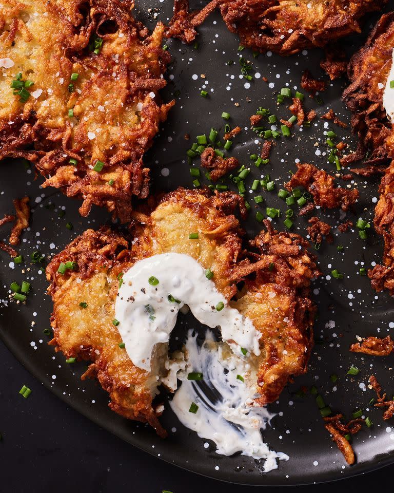 house latkes with horseradish