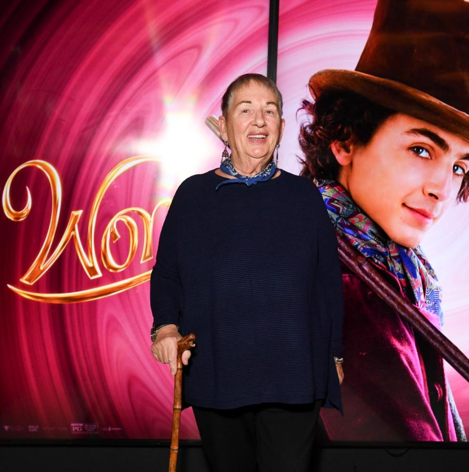 Lindy Hemming at the London premiere Wonka