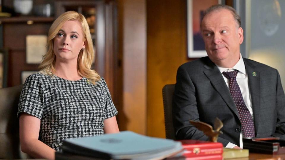 Abigail Hawk and Robert Clohessy in “Blue Bloods” (2023)