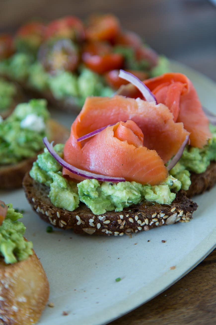 <strong>Get the <a href="http://whatsgabycooking.com/avocado-toast-5-ways/#.U0xMi5TrWrl" target="_blank">Avocado Toast with Smoked Salmon recipe</a> from What's Gaby Cooking</strong>