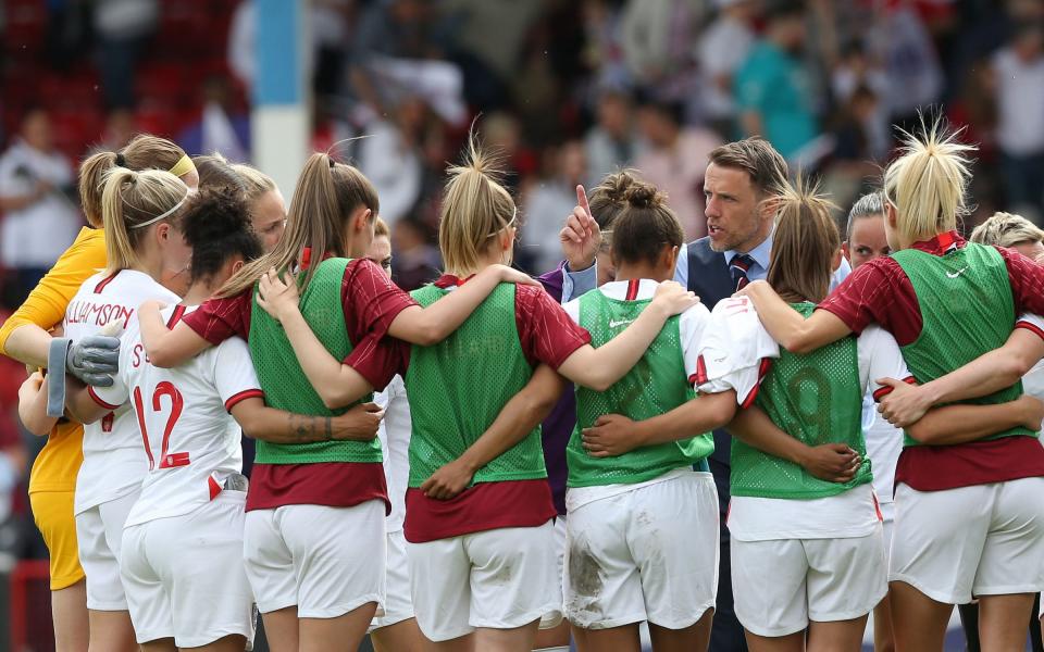 England's players at the World Cup - PA