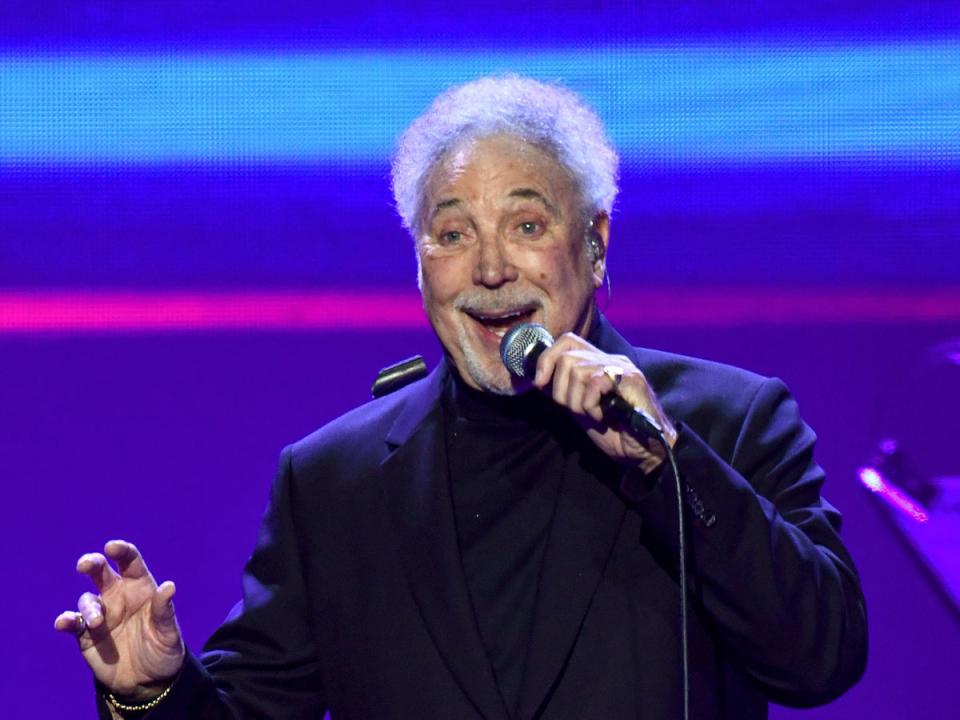 Tom Jones performing at the O2 Arena in 2020 (Gareth Cattermole/Getty Images)
