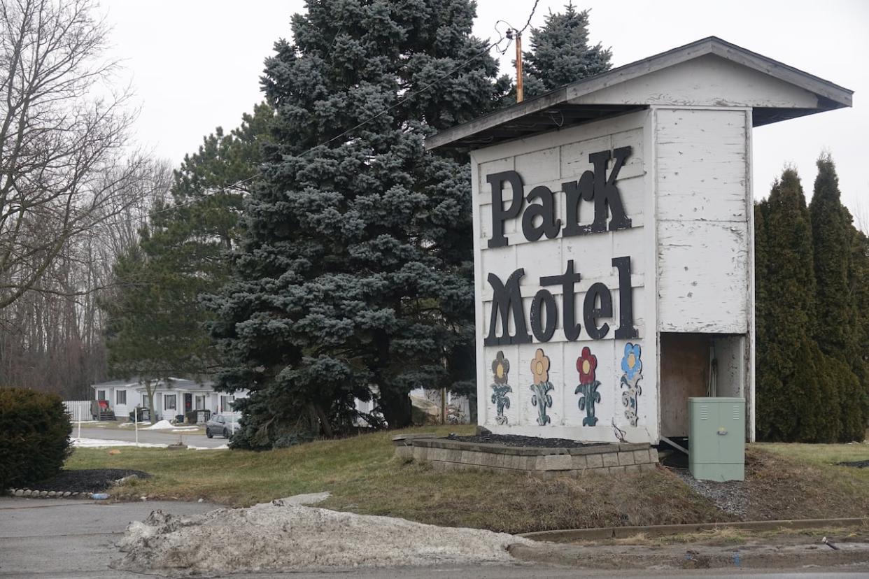 Five people have been charged with first-degree murder after the body of 17-year-old Kiean Stoddard was found inside a room at the Park Motel in Trenton, Ont. (Dan Taekema/CBC - image credit)