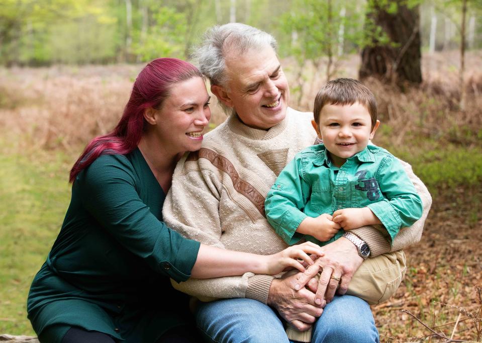 Rachel Seymour met her husband Nigel on a naturist holiday, pictured here with their son Michael, four. (www.emmahurleyphotography.com)