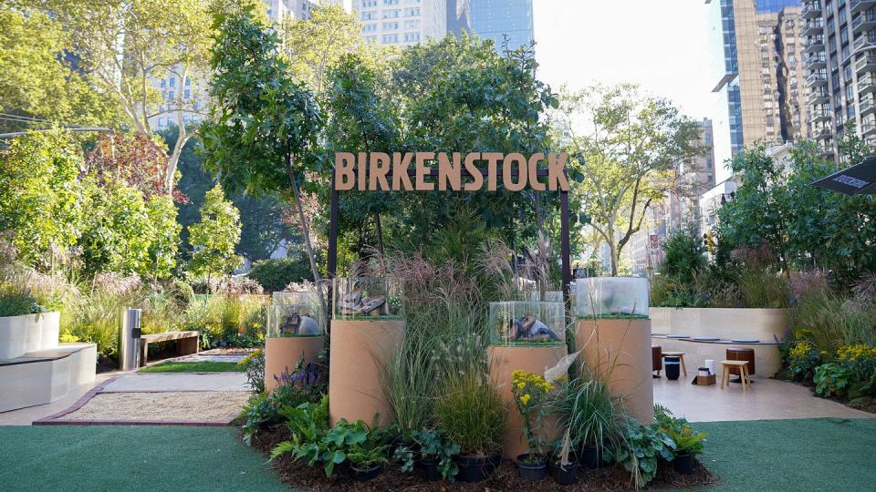 new york, new york october 11 birkenstock invites nyc to walk the way nature intended with birkenfields at flatiron plaza on october 11, 2023 in new york city photo by leigh vogelgetty images for birkenstock