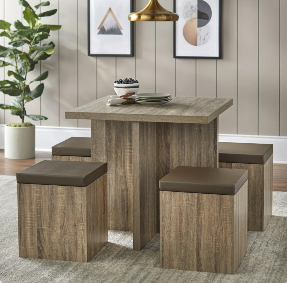 5 piece dining set with storage