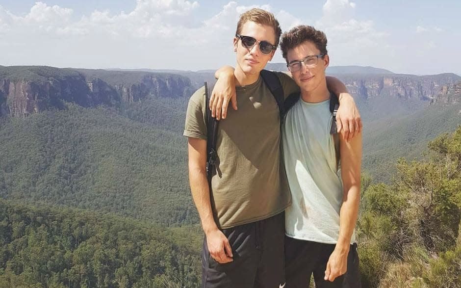 Hugo Palmer and Erwan Ferrieux were travelling to tourist spots across Australia
