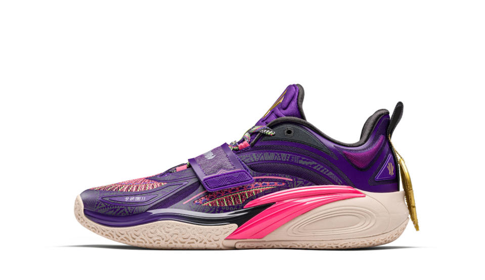 The Anta Kai 1 in a purple and pink “Artist on the Court” colorway. <cite>Courtesy</cite>