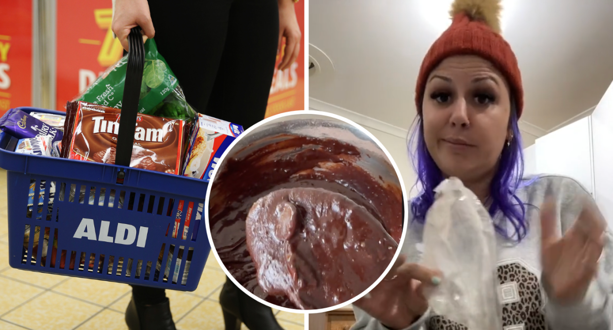 Aldi fans are raving about the brownie mix which is super cheap yet yields an incredible luxurious dessert. Credit: Getty/TikTok/crystalross605/tashdifed