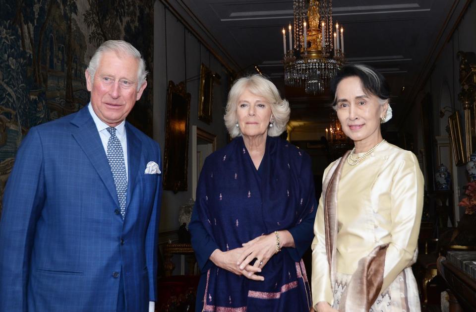 The Prince of Wales and the Duchess of Cornwall met Burmese leader Aung San Suu Kyi at Clarence House in May: PA Wire