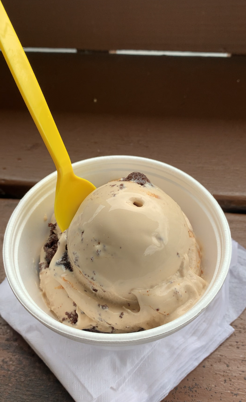 Chocolate Peanut Butter Cake was the custard flavor of the week recently at the original Pav's Creamery in Coventry Township.