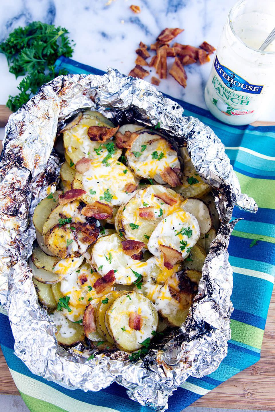 Bacon Ranch Grilled Potatoes