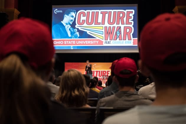 charlie-kirk-culture-war.jpg US-POLITICS-VOTE-1YEAR-YOUTH - Credit: Megan Jelinger/AFP/Getty Images