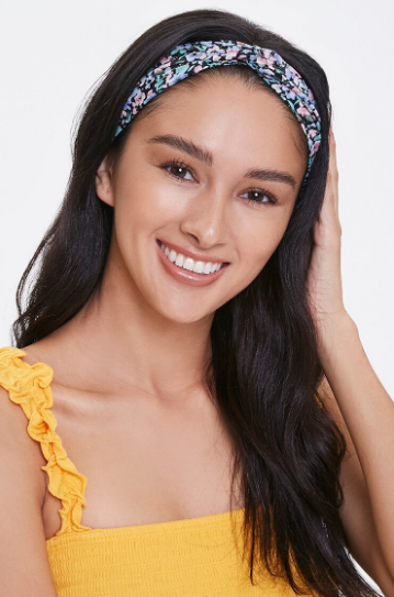 Forever 21 Twisted Floral Headwrap