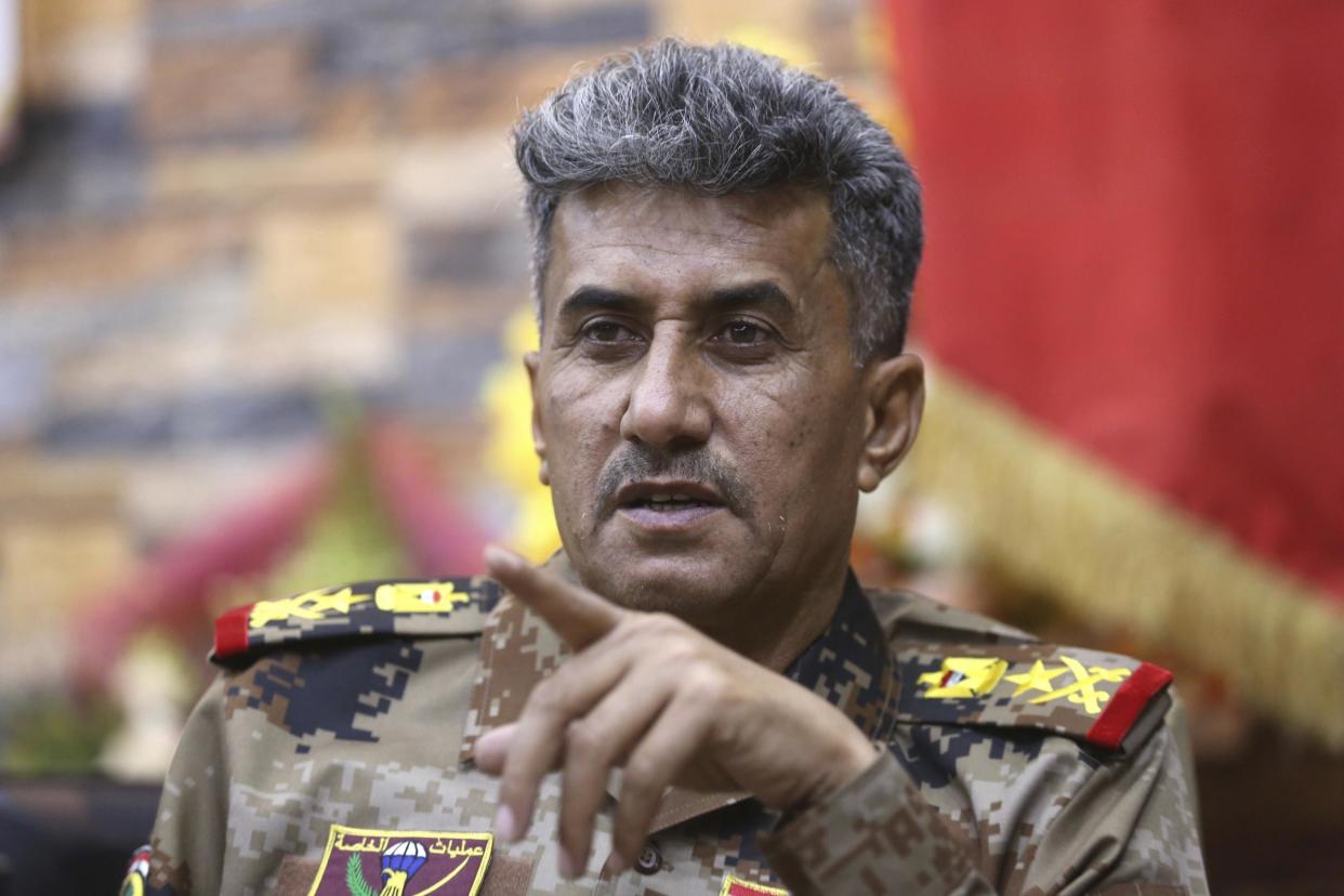 Lt. General Abdul-Wahab al-Saadi pictured in 2016 outside Fallujah, Iraq