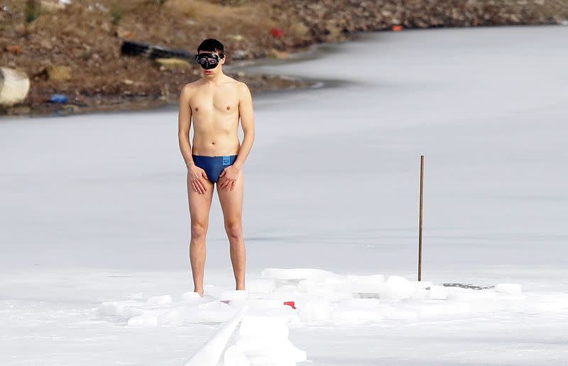 The new world record in under-ice swimming near Teplice