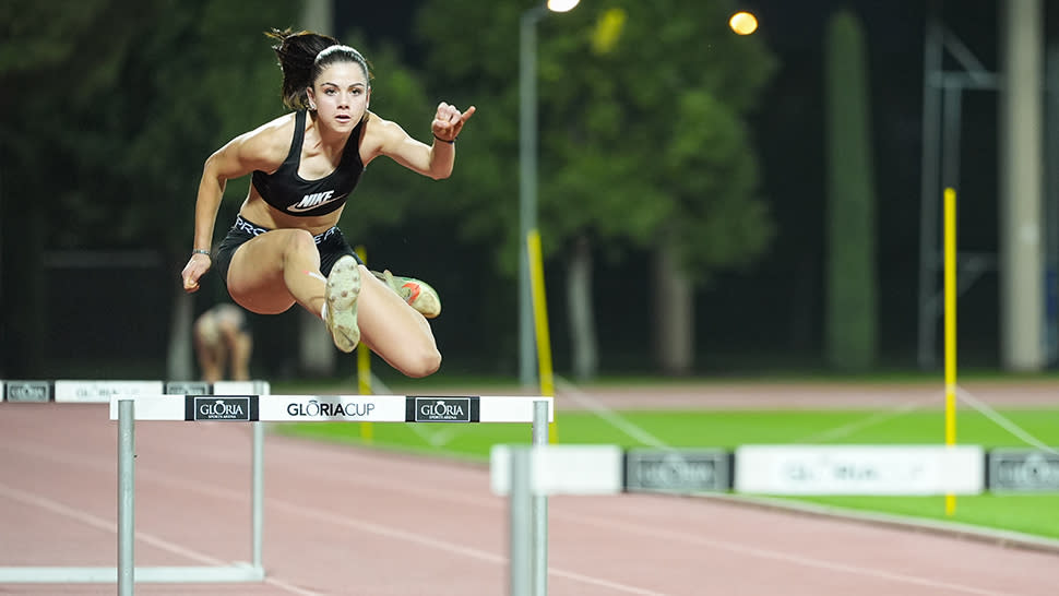  Photo of a hurdler, shot on a Sony A9 III. 