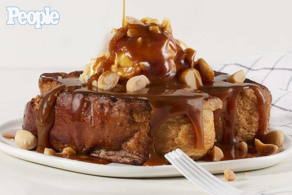 <p>Jennifer Causey</p> French Toast With Bananas Foster Syrup and Macadamia Nuts