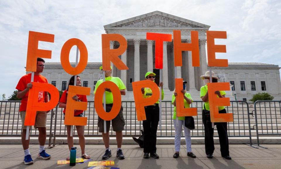 A rally to pass the For the People Act in Washington DC earlier this month.