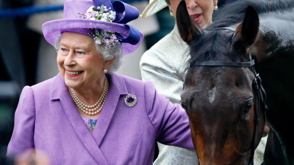 Queen Elizabeth II with her winning horse Estimate, at Ascot Racecourse, Ascot, England, June 20, 2013.. / Credit: Max Mumby/Indigo/Getty Images