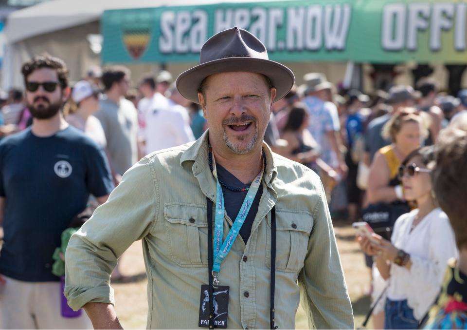 Sea Hear Now co-founder Danny Clinch, shown mixing with the festival crowd in 2019.