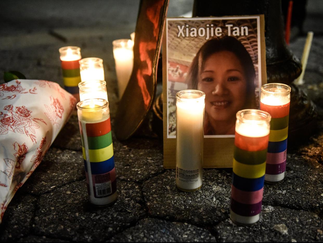 <p>A vigil for the victims of the Atlanta shootings</p> (Getty)