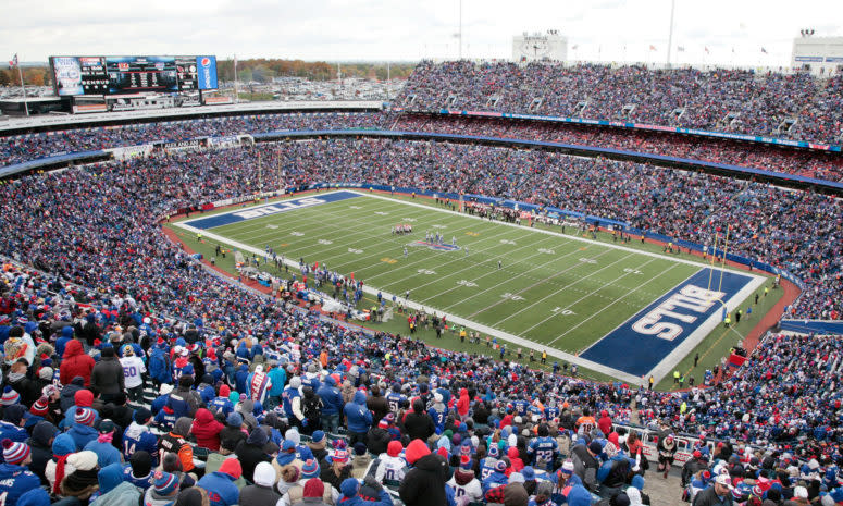 A picture of the Buffalo Bills' home stadium.