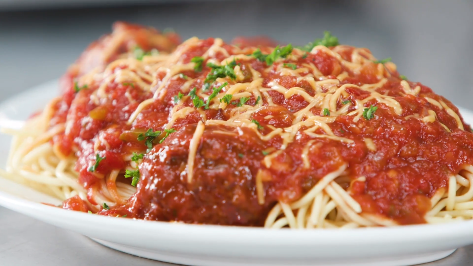 Barbecue Spaghetti & Meatballs