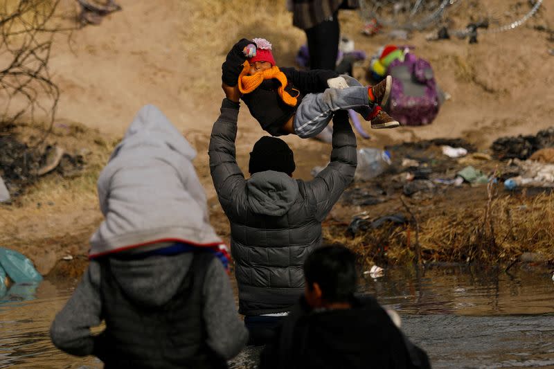 Migrants try to reach the United States from Mexico, in Ciudad Juarez