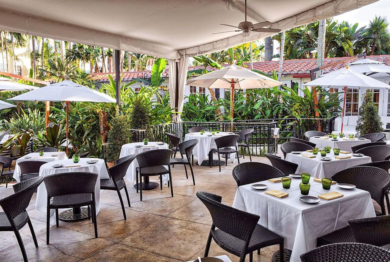 Cafe Boulud includes indoor and outdoor seating.