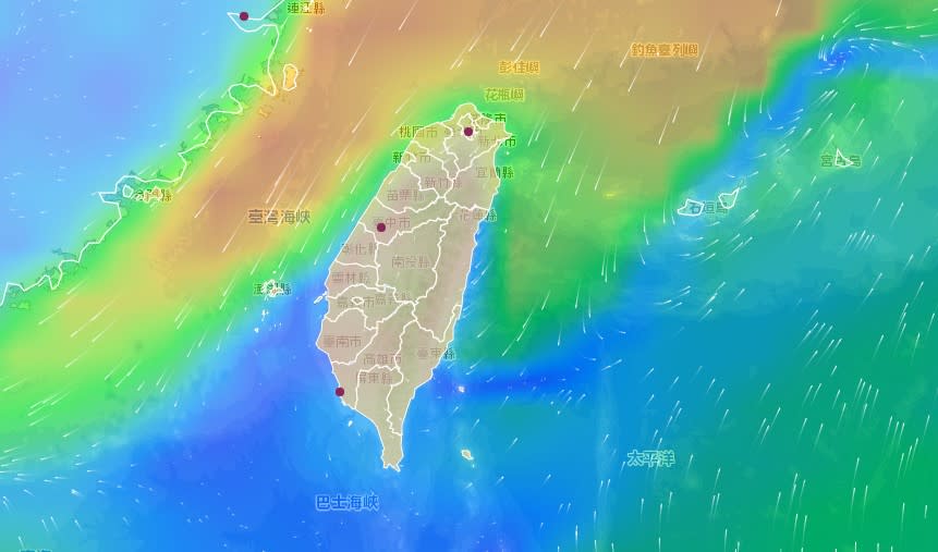 周末受梅雨鋒面影響最大，除了有大雨發生的機率，溫度也驟降。（圖／中央氣象局）