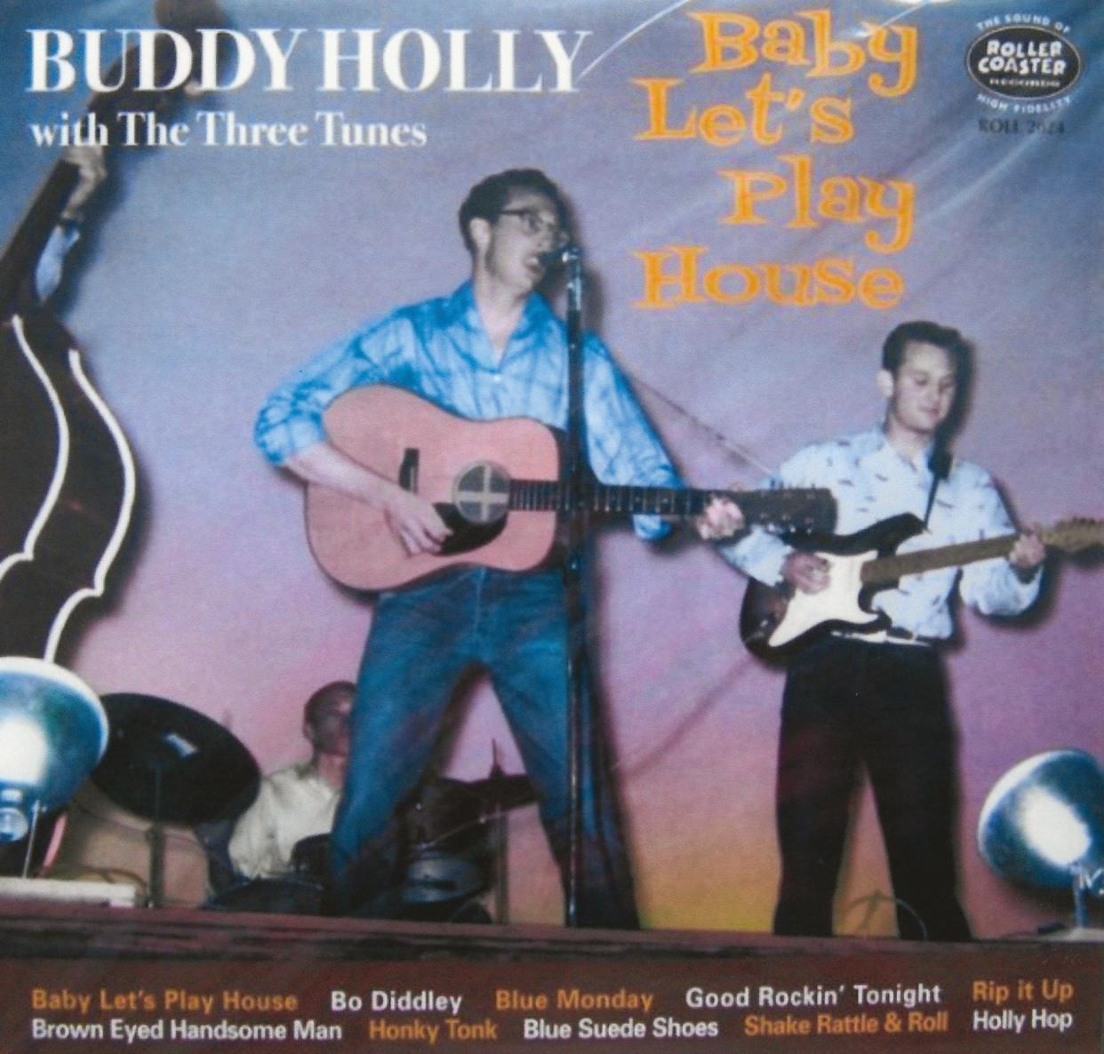 Buddy Holly, left, and Sonny Curtis performing in Lubbock, 1956.