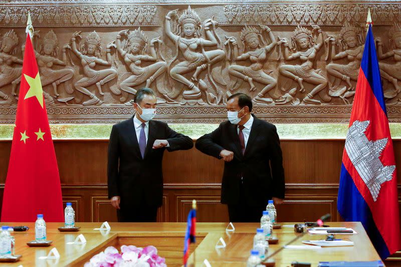 Cambodia's Deputy Prime Minister and Minister of Foreign Affairs Prak Sokhonn meets with China's State Councillor and Foreign Minister Wang Yi in Cambodia