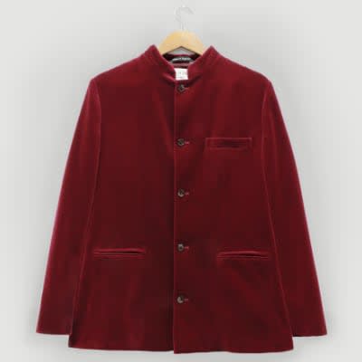 Velvet nehru jacket, £265, Sir Plus